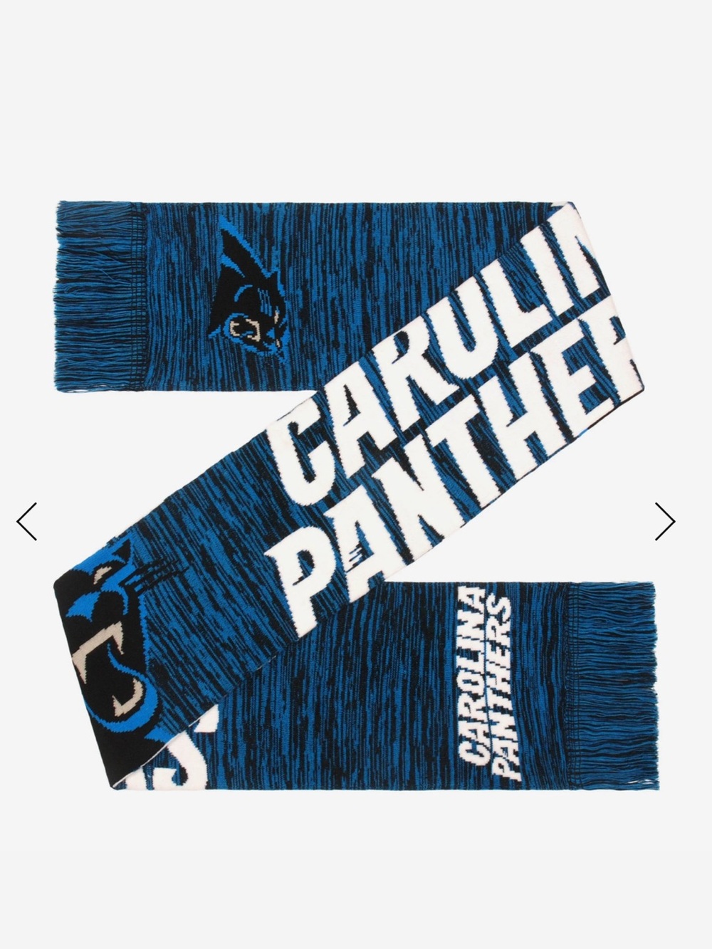 FOCO Carolina Panthers Blue and White Team Scarf